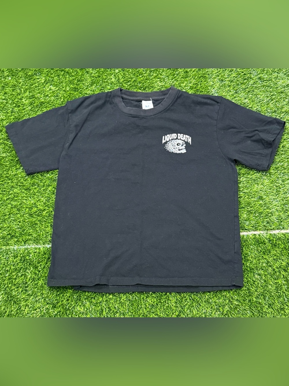 Liquid Death "Instant Death" Skull Graphic Logo T-Shirt size M